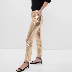 GAP GOLD High Rise Vintage Slim Vegan-Leather Pants NEW NWT Size 29 - 8R